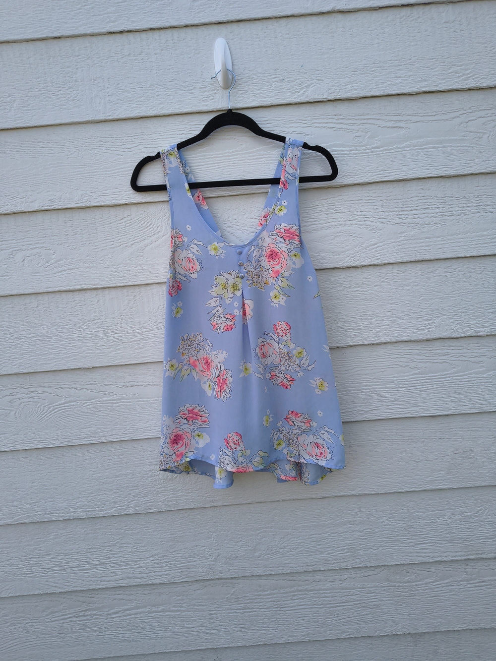 Candie's Pastel Blue Floral Chiffon Camisole